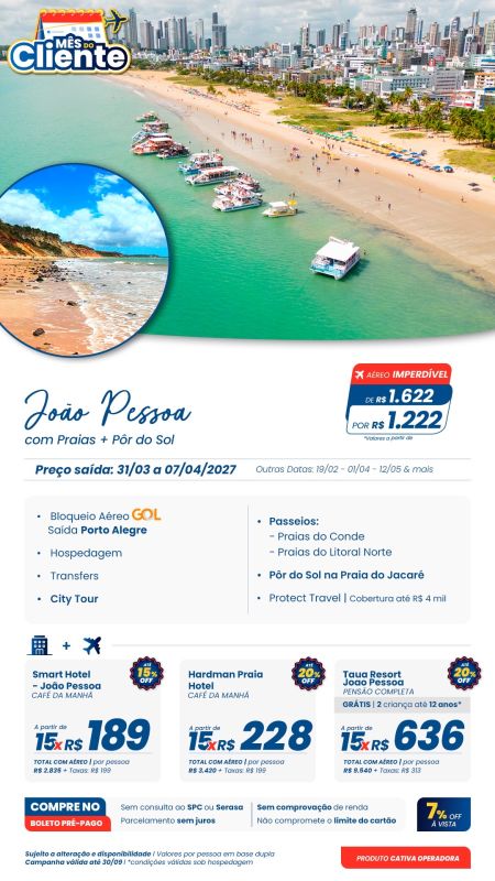 João Pessoa com Praias & Pôr do Sol